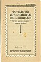 Nagel, Ernst: Die Wahrheit über die Kreml`sche Millionenerbschaft. Lustenau 1927
