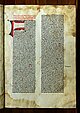 Erste Seite aus der 1470 in Mainz gedruckten Ausgabe der Briefe des hl. Hieronymus. Hieronymus, <Sophronius Eusebius> : Epistolae. Mainz: Peter Schöffer, 1470.