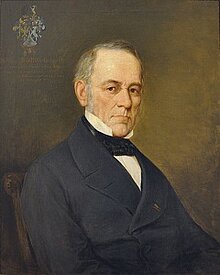 Joseph Ritter von Bergmann porträtiert von Ludwig Schnorr von Carolsfeld, nach 1872 (Original im vorarlberg museum, Bregenz)